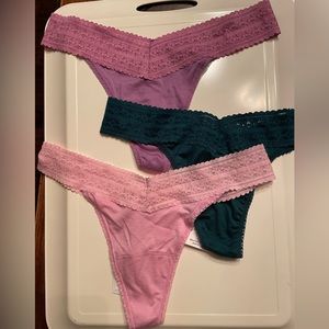 New HANKY PANKY Dream Original Rise Thong  Panties Lot of 3